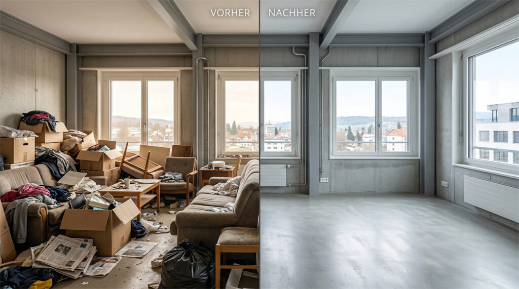 Wohnungsräumung Birr AG vor/nach professionell 1A Entsorgung